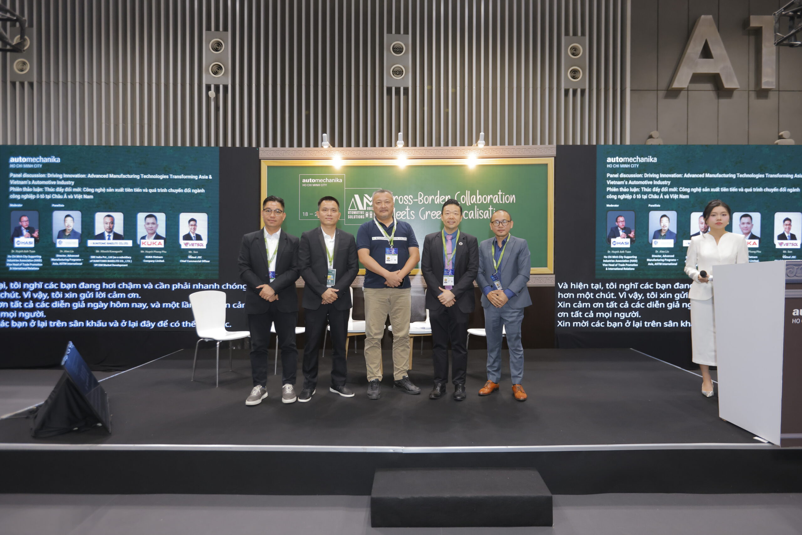 Vietsol team at Automechanika HCMC 2026, representing the company’s automotive and mobility technology capabilities.